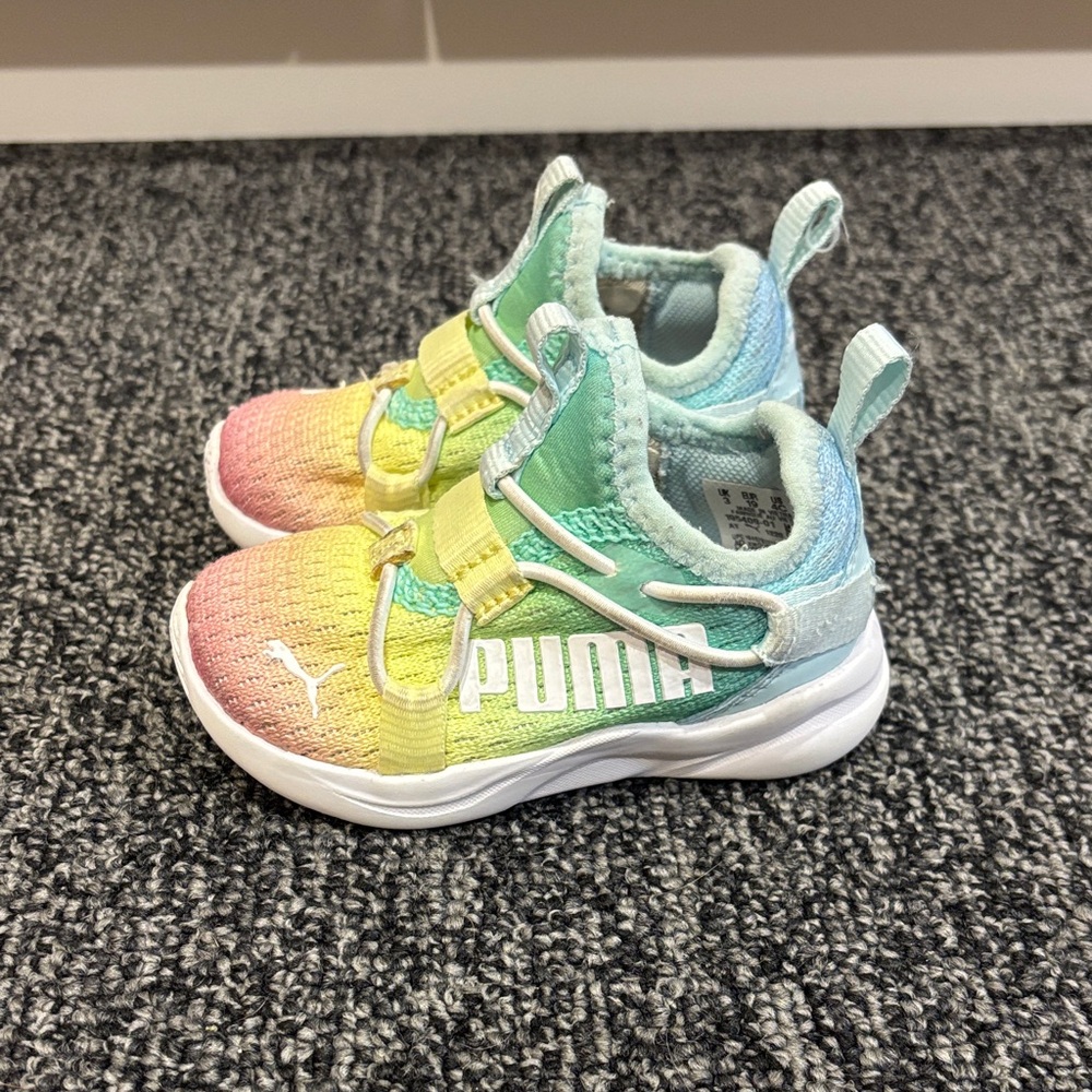 PUMA Kids Rainbow Sneakers - Yellow, Pink, Blue